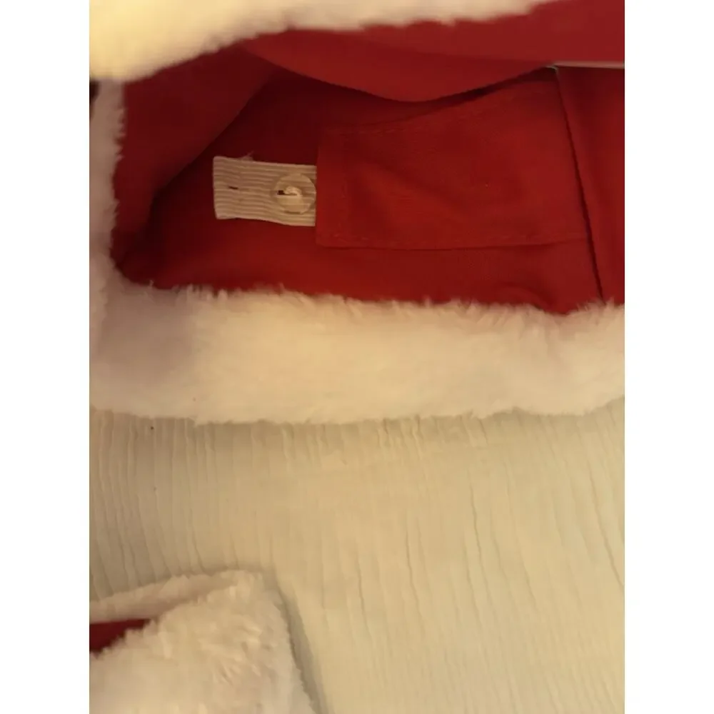 Lot of 2 Christmas Santa Hats Naughty Nice Embroidered Small Stocking Red
